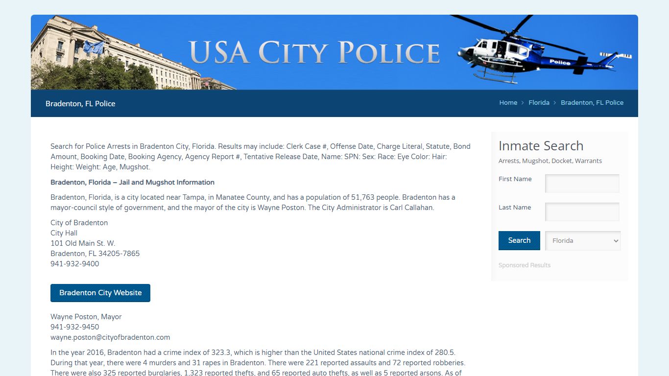 Bradenton, FL Police | Jail Records